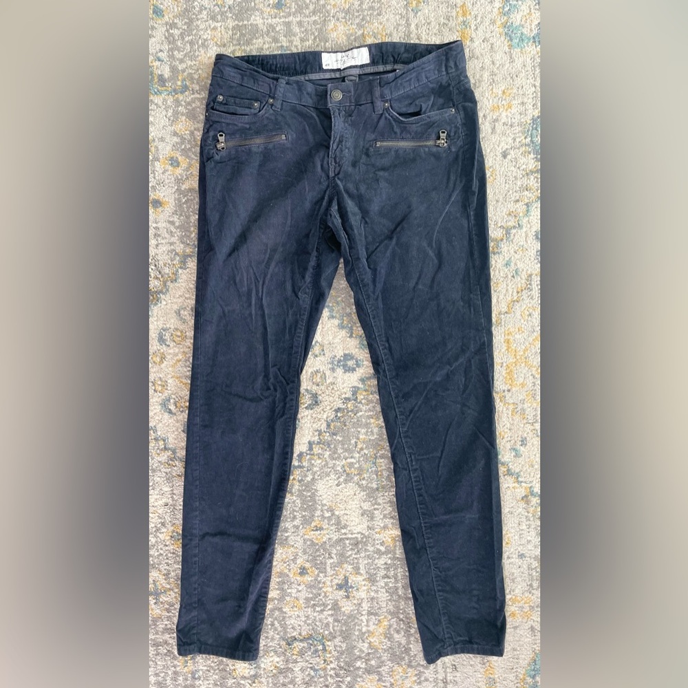 H&M Charcoal Gray Slim Fit Corduroy Pants Size 12